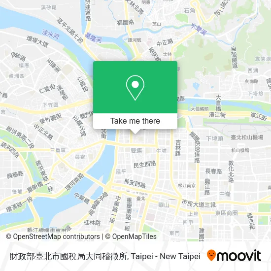 財政部臺北市國稅局大同稽徵所地圖