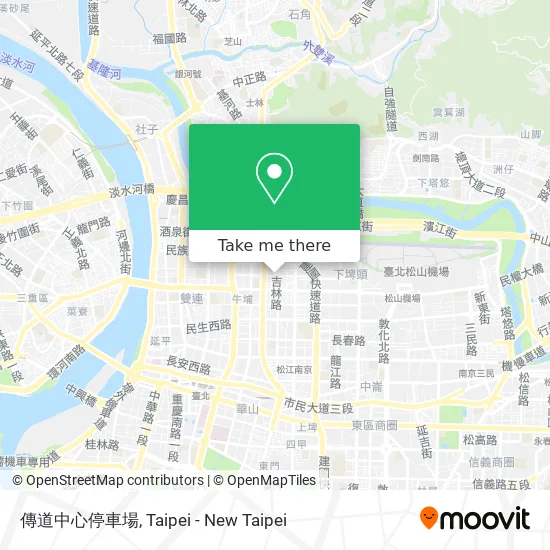 傳道中心停車場 map