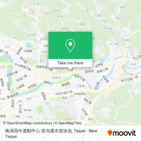 南湖高中運動中心-室內溫水游泳池地圖