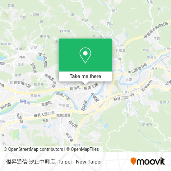 傑昇通信-汐止中興店地圖