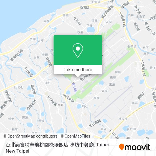 台北諾富特華航桃園機場飯店-味坊中餐廳地圖