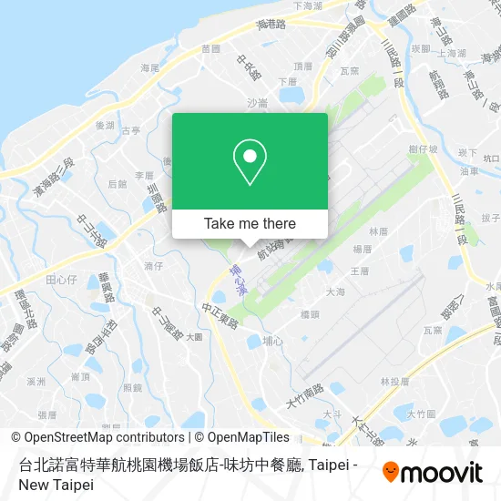 台北諾富特華航桃園機場飯店-味坊中餐廳地圖