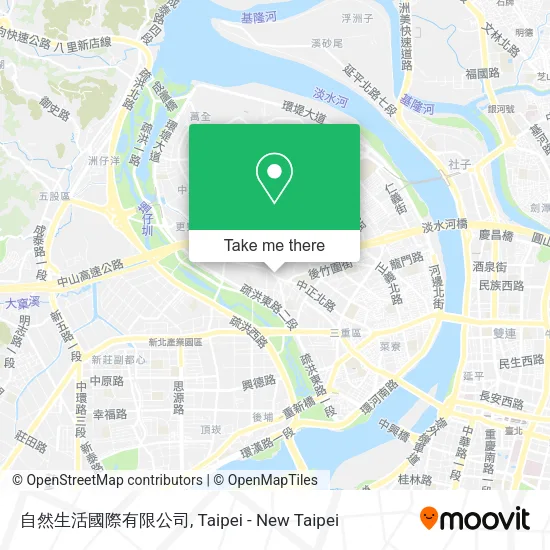 自然生活國際有限公司地圖