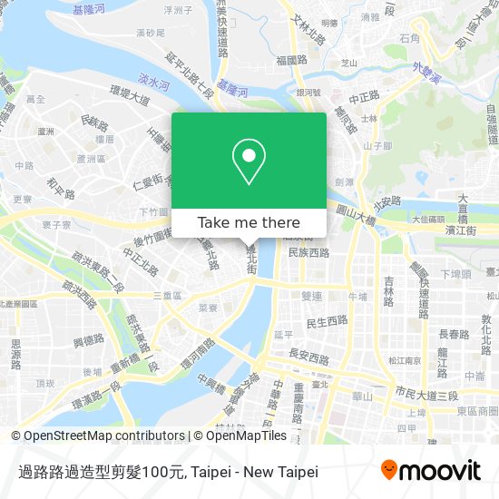 過路路過造型剪髮100元 map