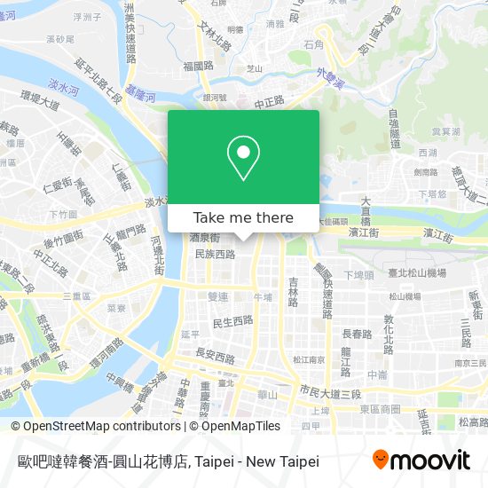 歐吧噠韓餐酒-圓山花博店 map