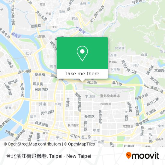 台北濱江街飛機巷 map