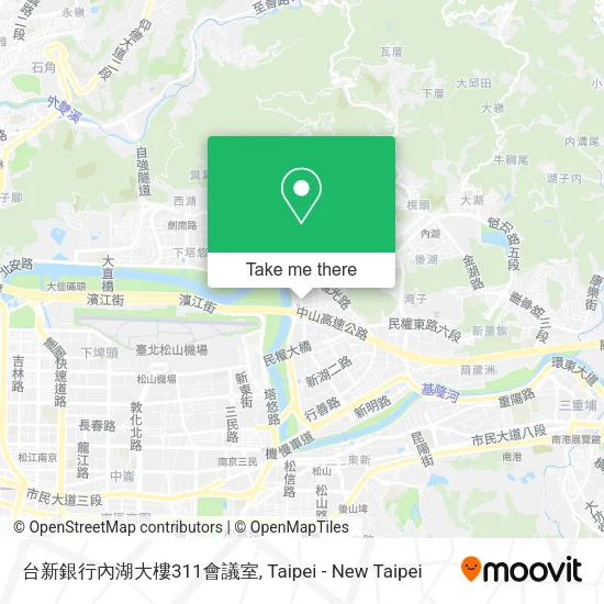 台新銀行內湖大樓311會議室地圖