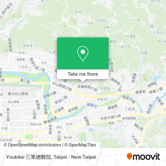 Youbike-三軍總醫院 map