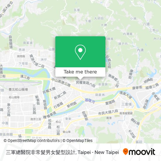 三軍總醫院非常髮男女髮型設計地圖