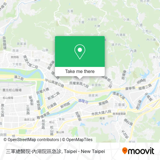 三軍總醫院-內湖院區急診地圖