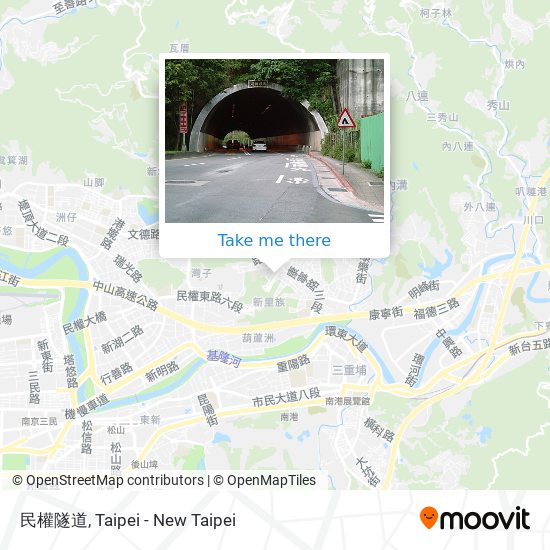 民權隧道 map