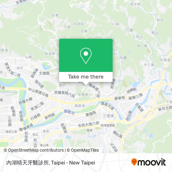 內湖晴天牙醫診所 map