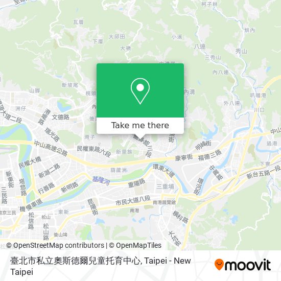 臺北市私立奧斯德爾兒童托育中心地圖