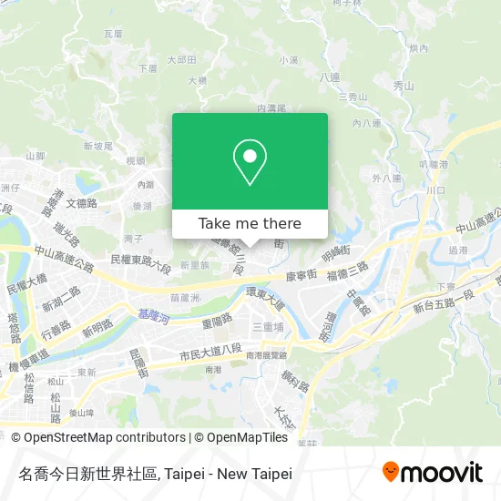 名喬今日新世界社區 map