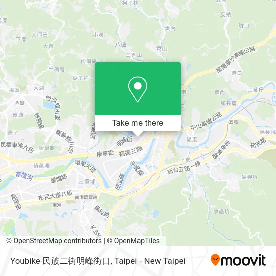 Youbike-民族二街明峰街口地圖