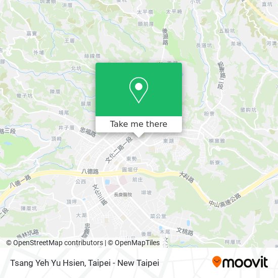 Tsang Yeh Yu Hsien map