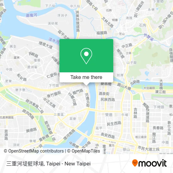 三重河堤籃球場地圖