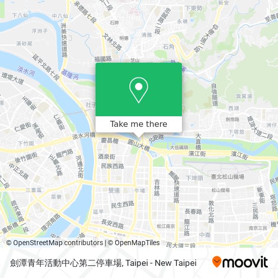劍潭青年活動中心第二停車場 map