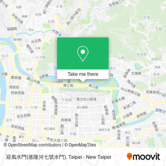 迎風水門(基隆河七號水門)地圖