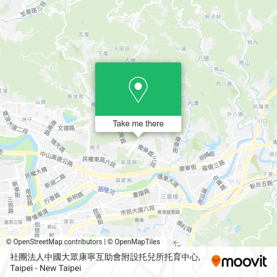 社團法人中國大眾康寧互助會附設托兒所托育中心地圖