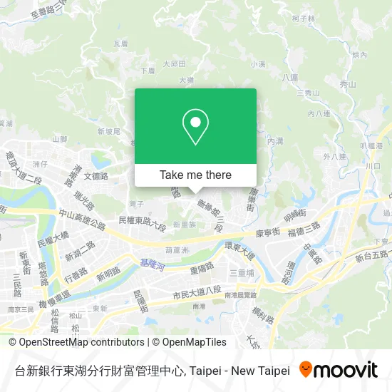 台新銀行東湖分行財富管理中心地圖