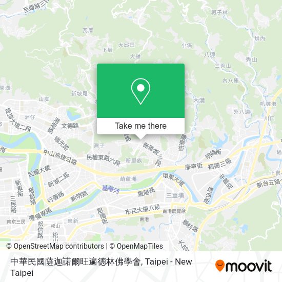 中華民國薩迦諾爾旺遍德林佛學會地圖