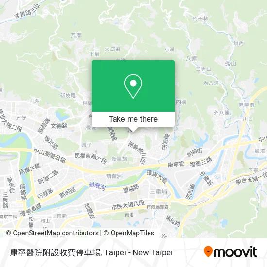 康寧醫院附設收費停車場地圖