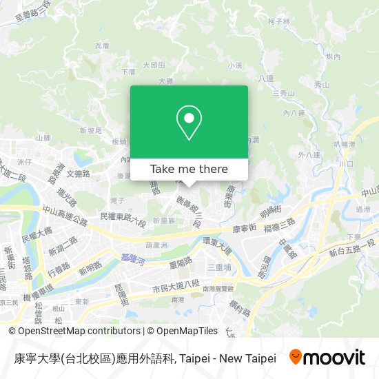 康寧大學(台北校區)應用外語科 map