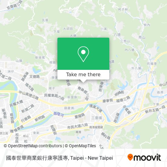 國泰世華商業銀行康寧護專 map