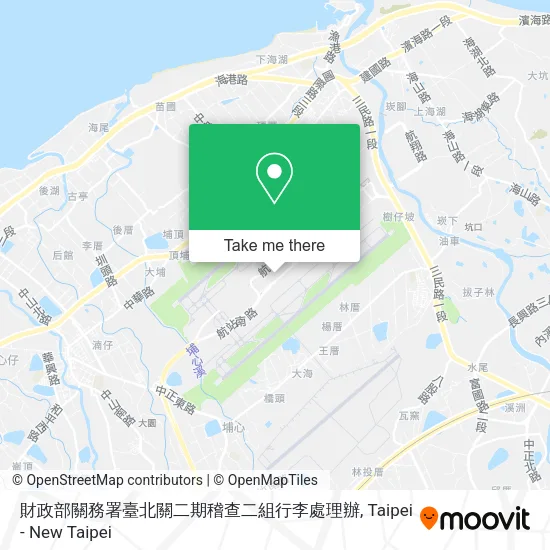 財政部關務署臺北關二期稽查二組行李處理辦地圖