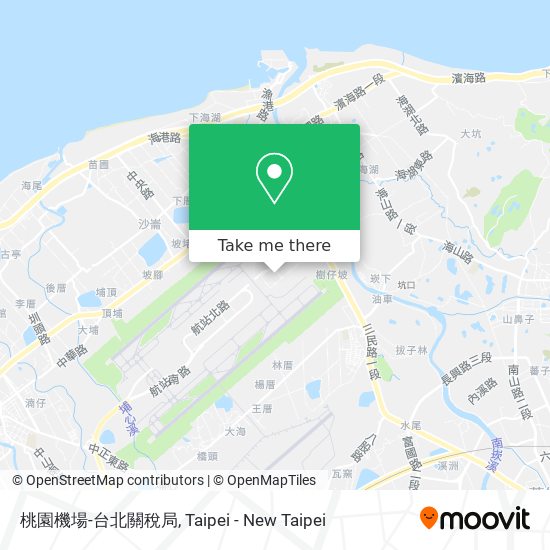 桃園機場-台北關稅局 map