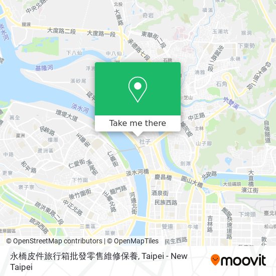 永橋皮件旅行箱批發零售維修保養 map