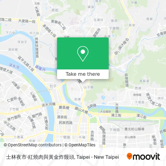 士林夜市-紅燒肉與黃金炸饅頭 map