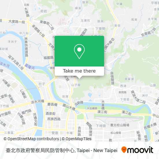 臺北市政府警察局民防管制中心地圖