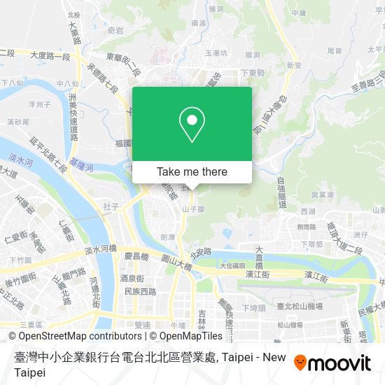 臺灣中小企業銀行台電台北北區營業處地圖