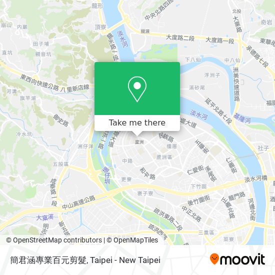簡君涵專業百元剪髮 map