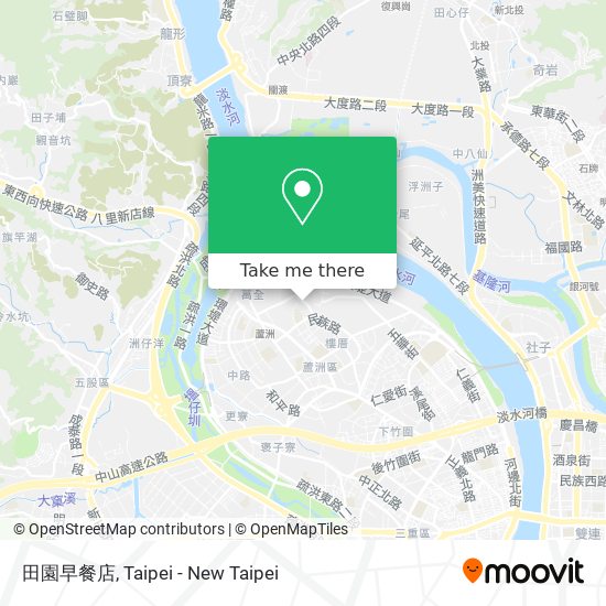 田園早餐店地圖