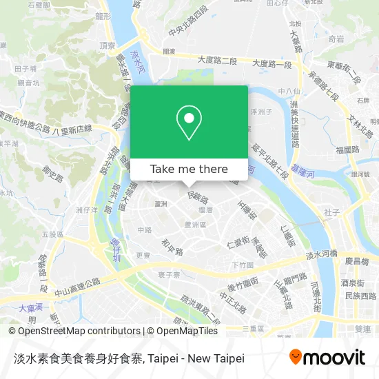 淡水素食美食養身好食寨 map