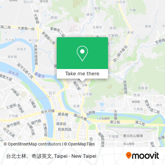 台北士林。奇諺英文 map