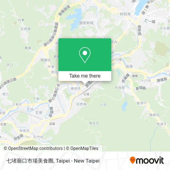 七堵廟口市場美食圈 map