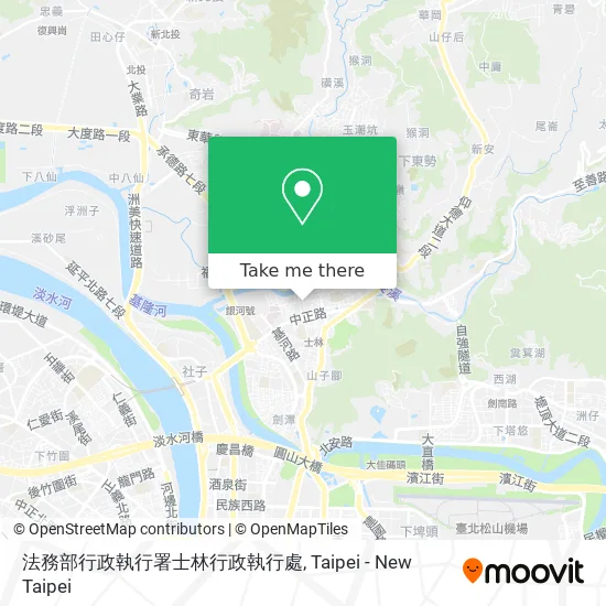 法務部行政執行署士林行政執行處地圖