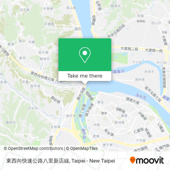 東西向快速公路八里新店線地圖