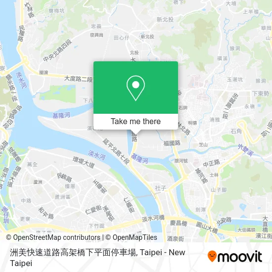 洲美快速道路高架橋下平面停車場地圖