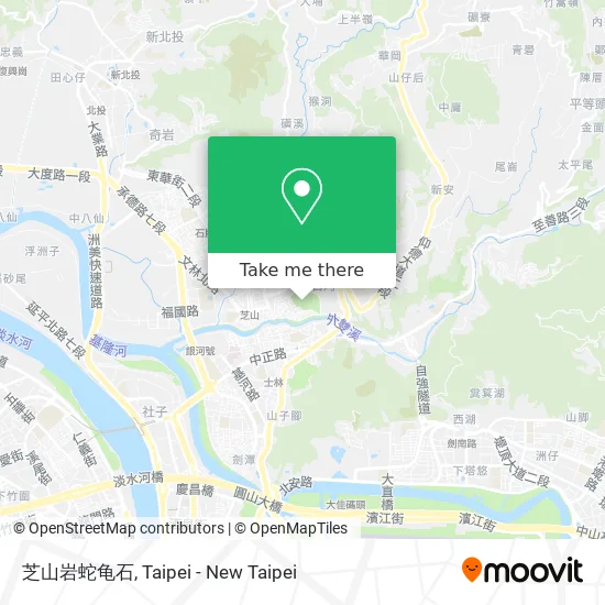 芝山岩蛇龟石地圖