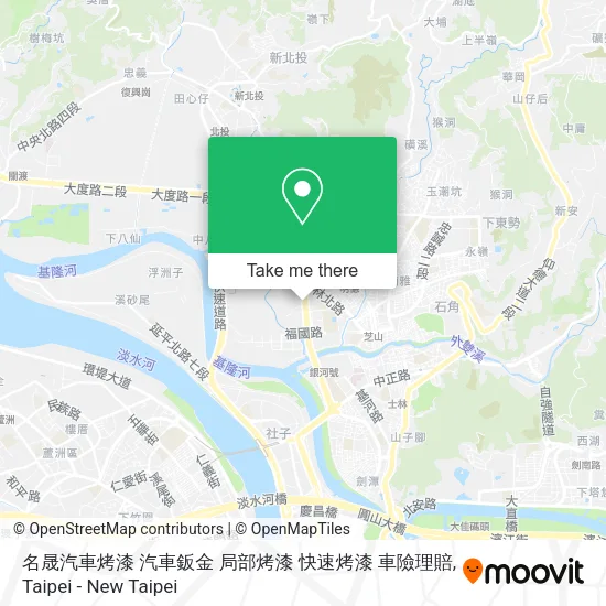 名晟汽車烤漆 汽車鈑金 局部烤漆 快速烤漆 車險理賠地圖