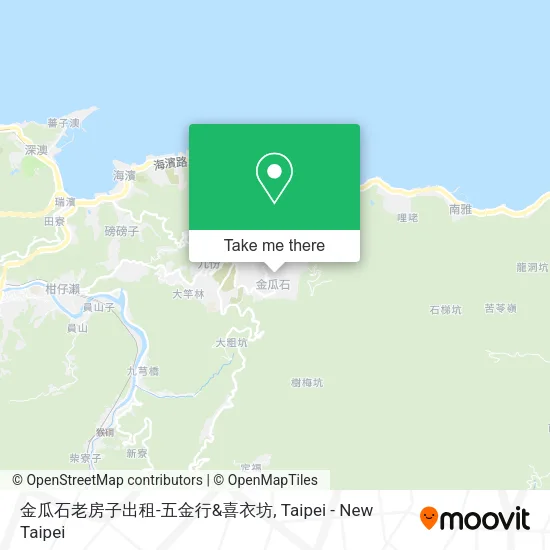 金瓜石老房子出租-五金行&喜衣坊地圖