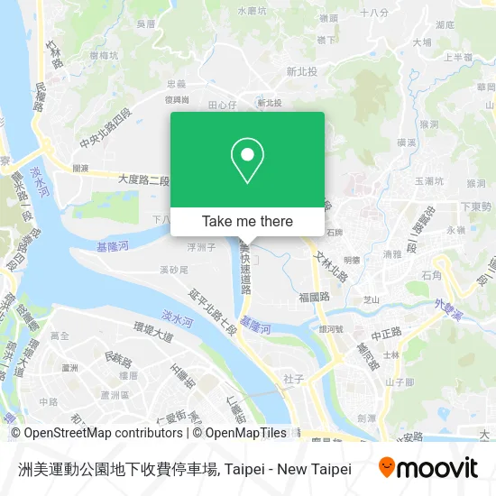 洲美運動公園地下收費停車場地圖