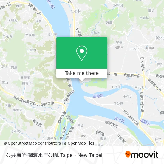 公共廁所-關渡水岸公園地圖