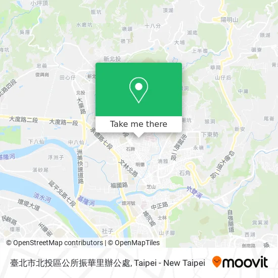 臺北市北投區公所振華里辦公處地圖