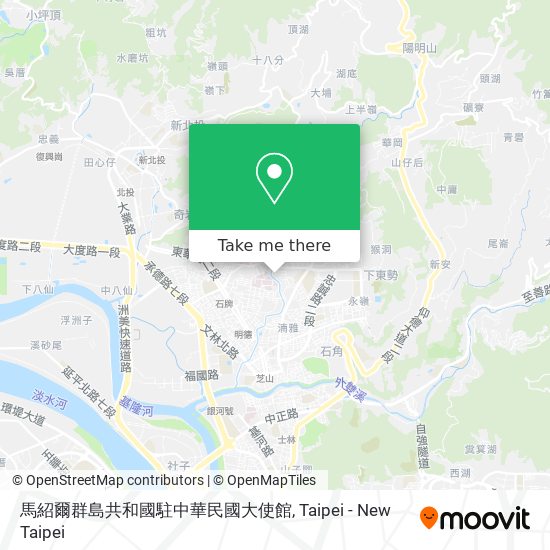 馬紹爾群島共和國駐中華民國大使館地圖